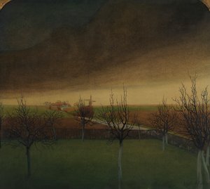 Antes da Primavera (aquarela sobre papel) finlandesa tekijältä Valerius de Saedeleer