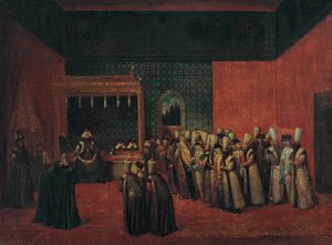 Sulttaani Ahmed III vastaanottaa Euroopan suurlähettilään, 1720-luku