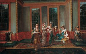 Naiset juovat kahvia, 1720-luku