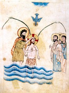 a"Jeesuksen kaste Pyhän Johannes Kastajan toimesta", 1334 tekijältä Vardan Lorets