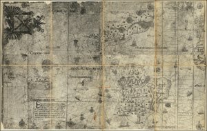 Sancho Gutiérrezin laatima läntisen pallonpuoliskon kartta vuodelta 1551. tekijältä Various