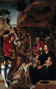 The Adoration of the Magi - portugalilainen maalaus Vasco Fernandesista (Grao Vasco) (v1480-v1543) tekijältä Vasco (c.1475 c.1542) Fernandes
