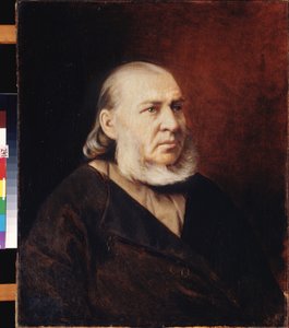 Muotokuva kirjailija Sergei Timofeievich Aksakovista (1791-1859). Vasili (Vasili) Grigorjevitš Perovin (1834-1882) maalaus, öljy kankaalle. venäläistä taidetta tekijältä Vasili Grigorevich Perov