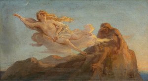 Cloudlet ja Cliff. Kuvitus M. Lermontovin runoon Kallio, 1900-luku