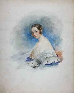 Prinsessa Maria Ivanovna Kochubeyn muotokuva, os. Baryatinskaya 1818-1843, 1846 tekijältä Vasili Semenovich Sadovnikov