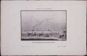 Näkymät Pietariin. Pietari ja Paavalin linnoitus, 1833 tekijältä Vasili Semenovich Sadovnikov
