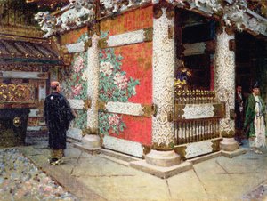 Shintolaisuuden temppeli Nikossa, Japanissa tekijältä Vasili Vasilievich Vereshchagin