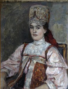 Natalia Fjodorovna Matvejevan muotokuva, 1908 tekijältä Vasilij Ivanovic Surikov