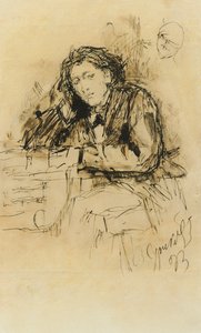 Muotokuva säveltäjä Anton Rubinsteinista 1829-1894, 1893. tekijältä Vasilij Ivanovic Surikov