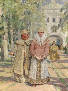 Luostarin portin ulkopuolella, 1916 tekijältä Vasily Ivanovich Navozov