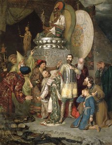 "Prinssi Mikael Tšernigovista Batu Khanin leirillä", 1246 1883. tekijältä Vasily Smirnov