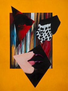 Open Virtue, 2014 (Akryyli, lyijykynä kankaalle)