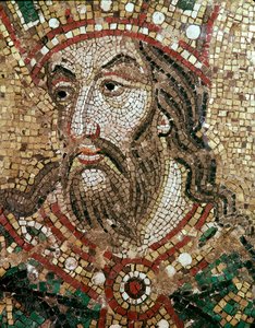 Kuninkaan pää (mosaiikkiyksityiskohta tekijältä Veneto Byzantine School
