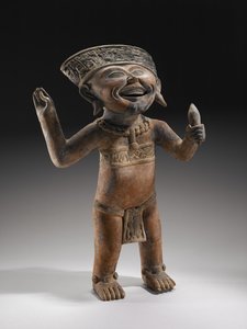 "Laughing Boy" Effigy, 600-900 jKr (keramiikka, jossa on maalin jälkiä)