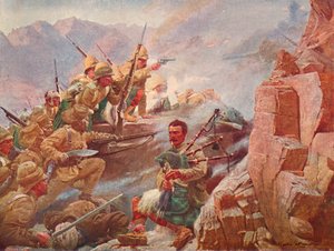 1. Gordon Highlandersin ja gurkhaiden myrskyttäminen Dargain kukkuloille, 1897 1906