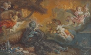Pyhän Franciscus Xavierin kuolema, noin 1750 (öljy pergamentille). tekijältä Veronica Stern