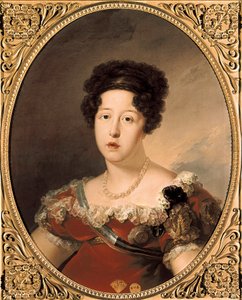 Dona Maria Isabel Braganzasta. Portugalilaisen Mary Isabellan (tai Bragançan Maria Isabellan) muotokuva