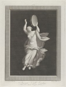 Osittain alaston bacchante soittamassa tamburiinia, n. 1795-1820 tekijältä Vicenzo Feoli