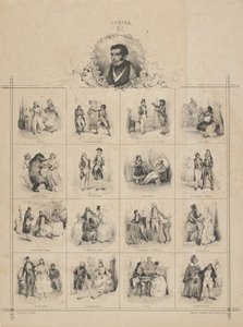 Augustin-Eugène kirjanoppinut hahmoineen, 1800-luku. tekijältä Victor Adam