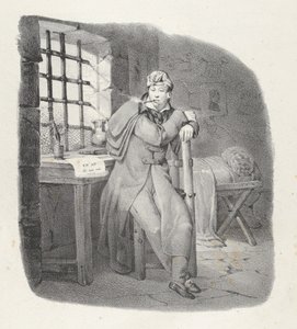 Kap. XIII: St. Pelagie! ihana oleskelu! Sainte-Pélagien vankila, viehättävä oleskelu!, 1824.. tekijältä Victor Adam