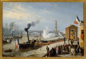 Napoleon I:n tuhkien laskeutuminen Courbevoieen 15. joulukuuta. tekijältä Victor Adam