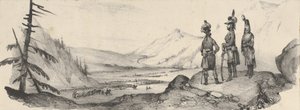 Kolme sotilasta maisemassa, 1800-luvun puoliväli. tekijältä Victor Adam