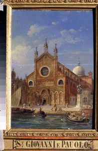 Näkymät Venetsiaan. Santi Giovanni e Paolo (San Zanipolo) kirkko tekijältä Victor Adam