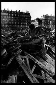 Pariisin keskustorin purku elokuussa 1971 (b/w kuva) tekijältä Victor Baltard
