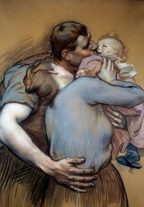 Perhe. Victor Proven piirustus (1856-1943)
