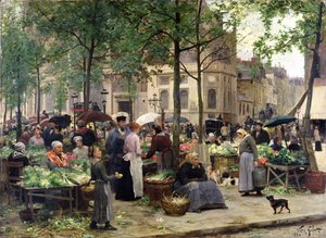 Les Hallesin edessä oleva aukio, 1880