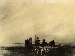 Feodaalin rauniot (musteen pesu paperille) tekijältä Victor Hugo