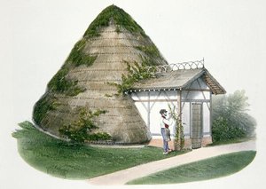 Courbetonin jäähalli, kuva Pariisin julkaisusta Habitations Champetres, noin 1895 (kromoliitti).
