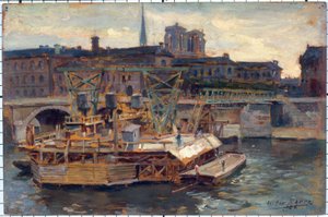 Notre-Dame-sillan metrolinjan työt