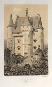Kuvankaunis arkkitehtuuri tai 1400-luvun monumentit. Ja XVI. Vuosisatoja: XV ja XVI vuosisadan Ranskan linnat: Pl. 52, Château De Fay (Maine) tekijältä Victor Petit