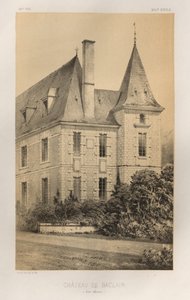 Kuvankaunis arkkitehtuuri tai 1400-luvun monumentit. Ja XVI. Vuosisatoja: Ranskan linnat XV ja XVI vuosisadalla: Pl. 59, Château De Baclair (Ala-Seine) tekijältä Victor Petit