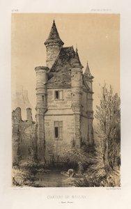 Viehättävää arkkitehtuuria tai 1400-luvun monumentteja. Ja XVI. Vuosisadat: Chateaux De France XV ja XVI vuosisadalla: Pl.11, Chateau De Maulny (Haute-Marne) tekijältä Victor Petit