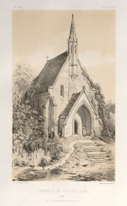 Kuvankaunis arkkitehtuuri tai 1400-luvun monumentit. Ja XVI. Vuosisatoja: Chateaux De France XV ja XVI vuosisadalla: Pl.22, Fontaine-Jeanin kappeli (Loiret) tekijältä Victor Petit