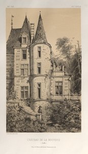 Kuvankaunis arkkitehtuuri tai 1400-luvun monumentit. Ja XVI. Vuosisatoja: Ranskan linnat XV ja XVI vuosisadalla: Pl. 29, Chateau De La Bouverie (Sarthe) tekijältä Victor Petit