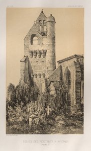 Kuvankaunis arkkitehtuuri tai 1400-luvun monumentit. Ja XVI. Vuosisatoja: Chateaux De France XV ja XVI vuosisadalla: Pl. 40, Katuvien kirkko Avignonissa (Vaucluse) tekijältä Victor Petit