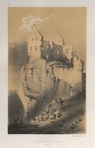 ...pl. 30, Chateau De Crussol Drome, 1860. tekijältä Victor Petit