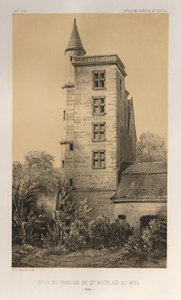 ...pl. 44, St. Nicolas-Au-Bois Aisnen luostarin torni, 1860. tekijältä Victor Petit