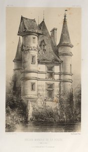 ...pl. 63, entinen kartano De La Fosse Saône et Loire, 1860. tekijältä Victor Petit