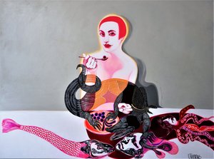 Surrealistinen naisen ja meren maisema tekijältä Victor Tkachenko