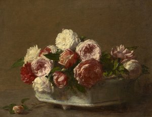 Ruusut posliiniistuttimessa, n. 1875–1900 tekijältä Victoria Dubourg