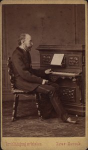 Libretisti ja säveltäjä Franz Friedrich Richard Genée muotokuva 1823-1895, noin 1880-1885. tekijältä Vienna . Photo studio Xaver Massak