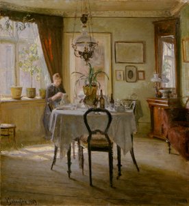 Auringonvalo ruokasalissa, 1889