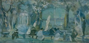 Lavastus A. Tšehovin näytelmään Lokki, 1898 tekijältä Viktor Andreyevich Simov