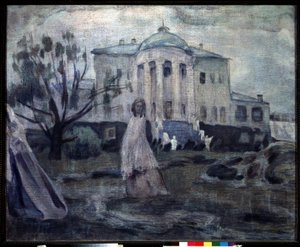 Haamut (Haamut). Peinture de Victor (toinen) Elpidiforovich Borisov Musatov (Borisov-Musatov) (1870-1905). Tempera Sir Toile tekijältä Viktor Elpidiforovich Borisov Musatov
