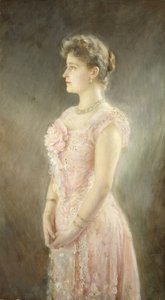 Venäjän keisarinna Aleksandra Fjodorovnan muotokuva 1872-1918, tsaari Nikolai II:n vaimo, 1901 tekijältä Viktor Karlovich Stemberg