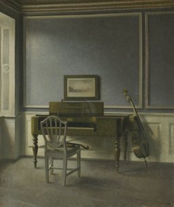 Sisätilat. The Music Room, Strandgade 30 tekijältä Vilhelm Hammershøi